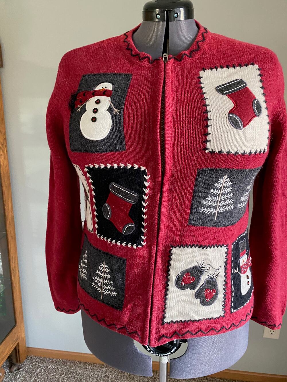 Croft & Barrow ugly christmas sweater red snowman